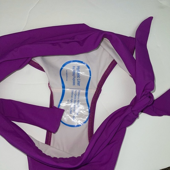 KORAL Swim Bikini Set Bandeau Top Tie Bottoms S/M - Picture 15 of 17